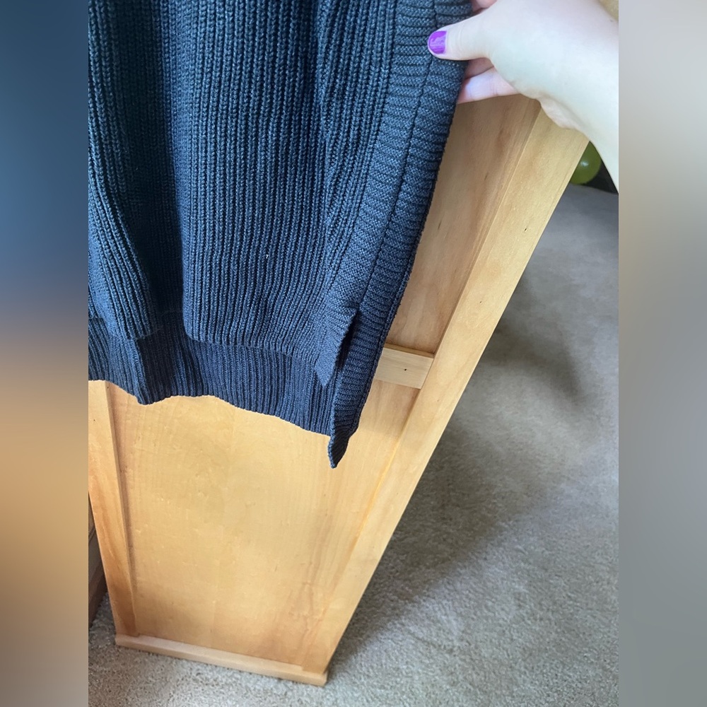 Turtle neck black sleeveless sweater dress, XL - Picture 2 of 4